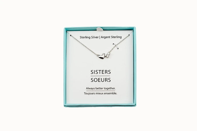Luxury Designs Inspiration argent sterling collier soeurs