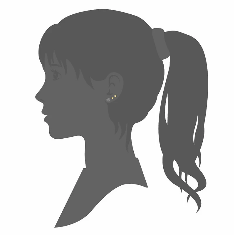 Massete 10K Polished Gold Screwback Stud Earrings