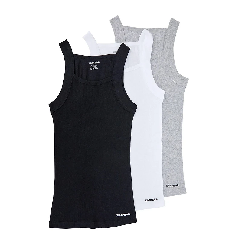 PAPI 3-Pack square neck tank tops