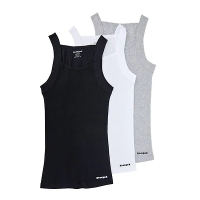 PAPI 3-Pack square neck tank tops