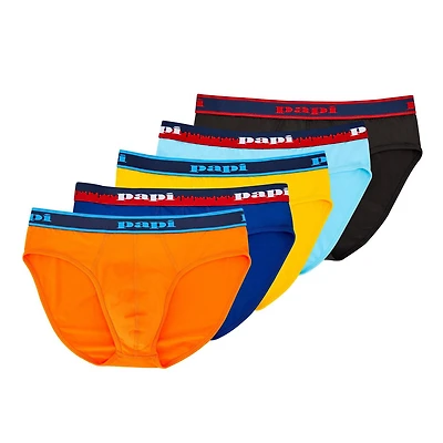 PAPI Men's Microfiber Low-Rise Briefs, Pack of 5