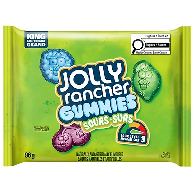Bonbons gommeux JOLLY RANCHER GUMMIES Sour Original grand format, 96 g