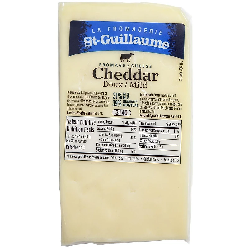 Fromagerie St-Guillaume 31% M.F. Mild White Cheddar, 275g