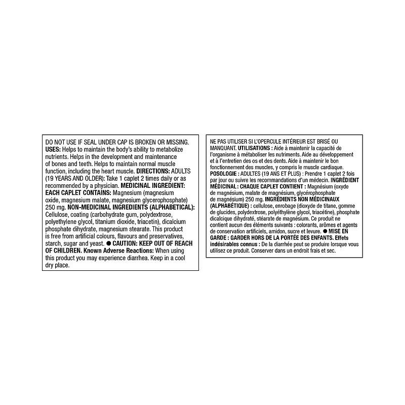 Equate Magnesium 250mg