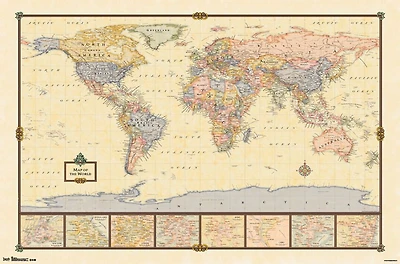 Carte du monde 13 Affiche