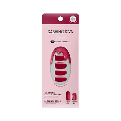 DASHING DIVA - GLAZE - RUBY RED APPLE Bande de Vernis en Gel Semi-Durci