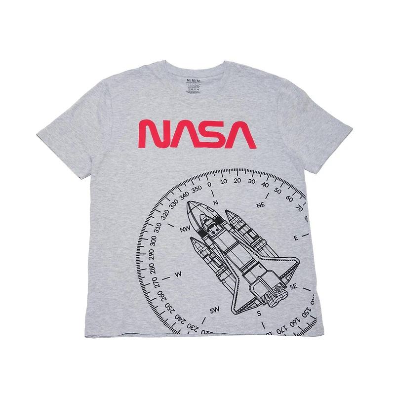 NASA T-shirt à manches longues avec boussole pour homme