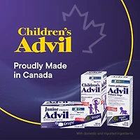 Junior Strength Advil Pain Reliever and Fever Reducer Ibuprofen Chewable Tablets, Grape, 40 Count, 40 count