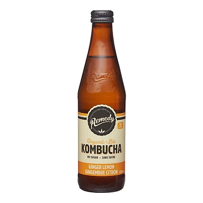 Kombucha bio au gingembre et au citron Remedy 330 ml