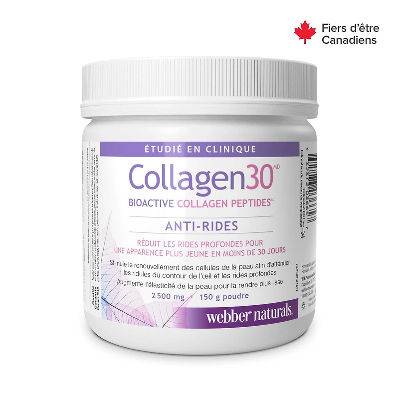 Webber Naturals Collagen30 Anti-rides  Bioactive Collagen Peptides 150 g Poudre