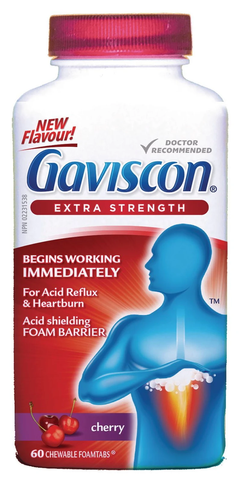 Gaviscon Extra-Fort Foamtabs À Croquer Cerise