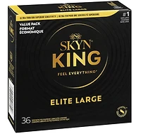 SKYN KING GRAND PRÉSERVATIF ELITE SANS LATEX 36CT