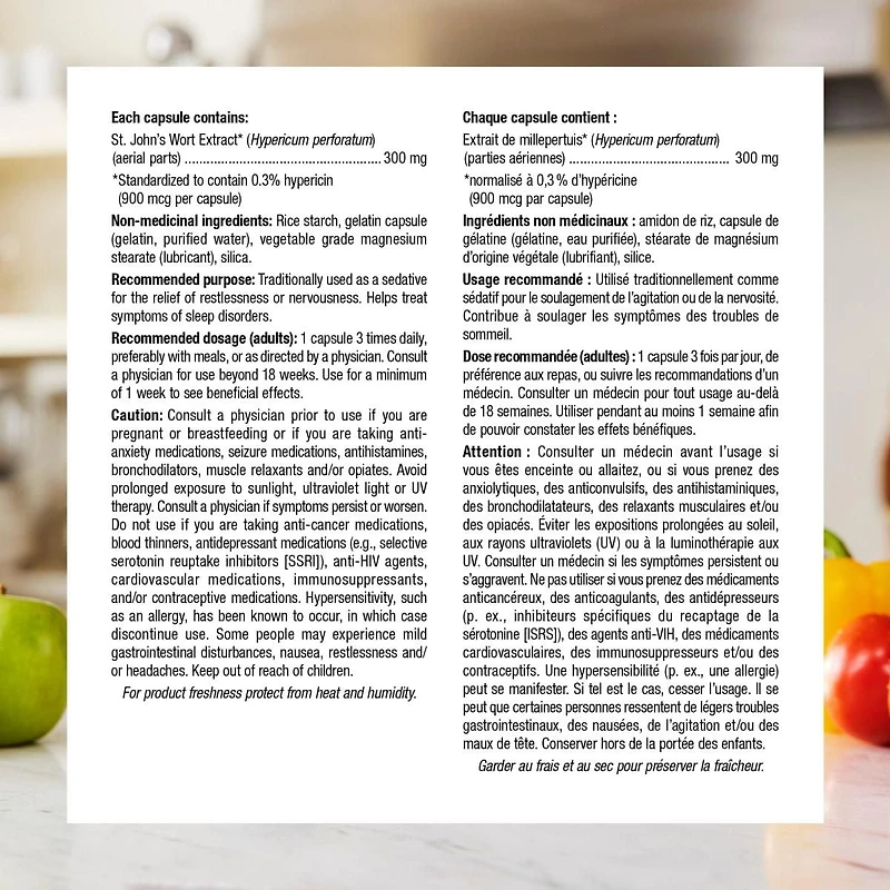 Webber Naturals Millepertuis, 300 mg 60 + 30 Capsules, PRIME !