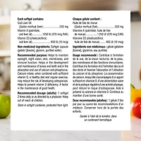 Webber Naturals huile de foie de morue Vitamine A Vitamine D