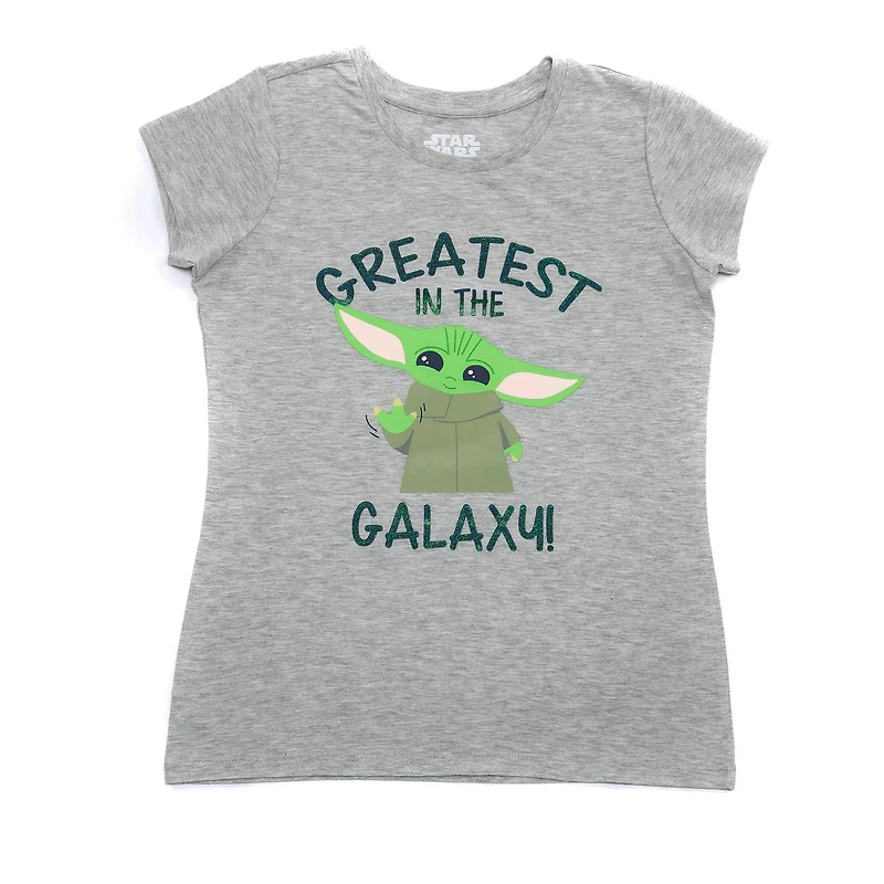 T-shirt à manches courtes Star Wars Grogu dans la galaxie pour filles