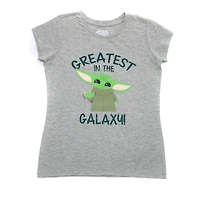 T-shirt à manches courtes Star Wars Grogu dans la galaxie pour filles