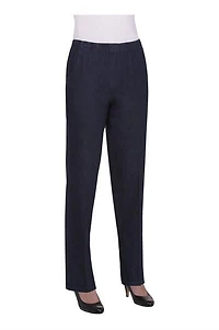 Pantalons Alia pour femmes à jambe droite et à taille élastique