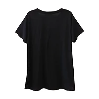 T-SHIRT NOIR POUR FEMMES À DEUX MANIÈRES BATMAN PLUS TAILLE