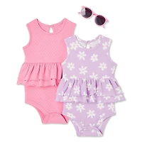Lot de 2 combinaisons de soleil George pour bébés filles