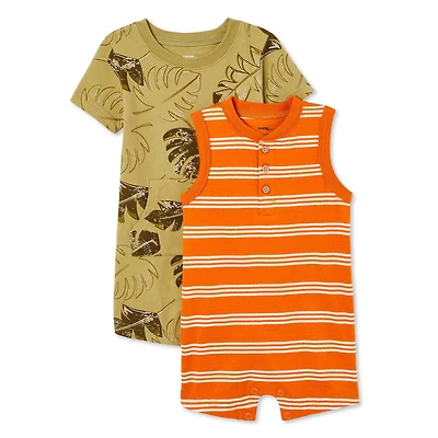 Lot de 2 barboteuses George pour bébés garçons Tailles 0-24 mois