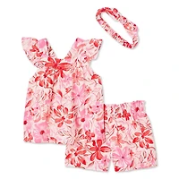 Ensemble 3 pièces avec short George pour petites filles