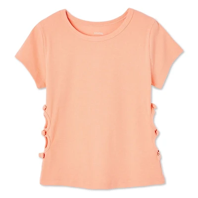 T-shirt à motif ajouré sur les côtés George pour filles