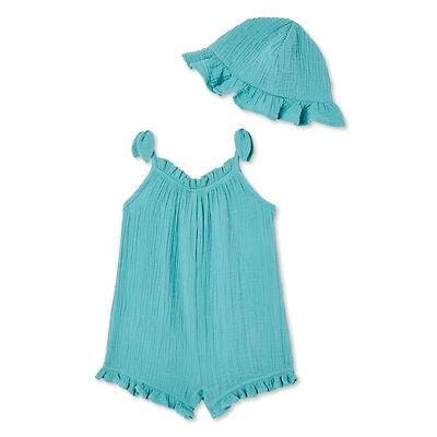 George Baby Girls' Romper 2-Piece Set