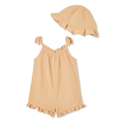 Ensemble 2 pièces avec barboteuse George pour bébés filles