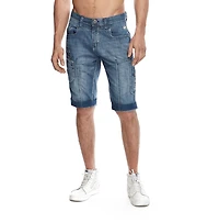 Dark Black Short en denim pour hommes