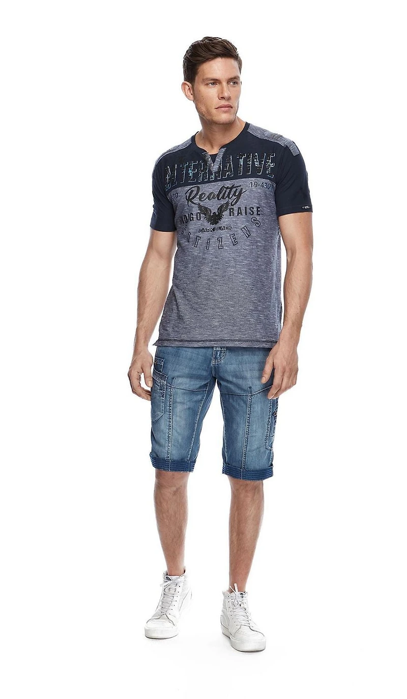 Dark Black Short en denim pour hommes