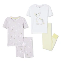 George Girls' Pajama 4-Piece Set