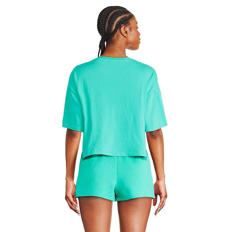 T-shirt écourté Snoopy Peanuts pour femmes