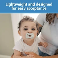 Dr. Brown's Advantage One-Piece Silicone Baby Pacifier, Fully Symmetrical Soother, Blue, 6-18m, BPA Free, 3 Pack, 3 pack