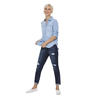 LOVE Ellen DeGeneres Button Down Denim Shirt