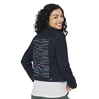 LOVE Ellen DeGeneres Love Script Denim Jacket