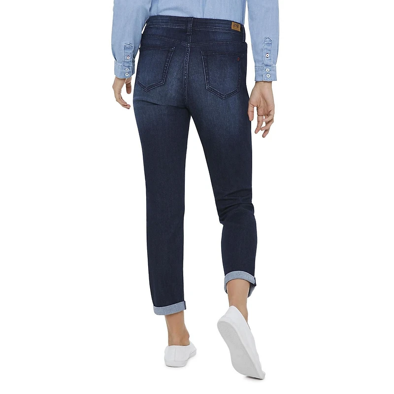 LOVE Ellen DeGeneres Stevie Relaxed Mid-Rise Script Pocket Jeans