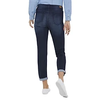 LOVE Ellen DeGeneres Stevie Relaxed Mid-Rise Script Pocket Jeans