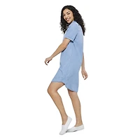 LOVE Ellen DeGeneres - Robe chemise à manches courtes en jean