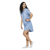 LOVE Ellen DeGeneres - Robe chemise à manches courtes en jean
