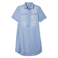 LOVE Ellen DeGeneres - Robe chemise à manches courtes en jean