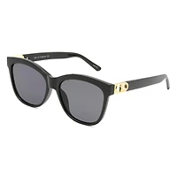 Time & Tru Women's Black Square Sunglasses