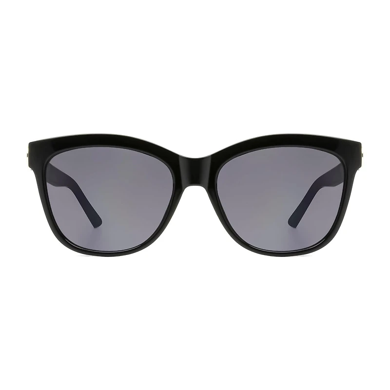 Time & Tru Women's Black Square Sunglasses