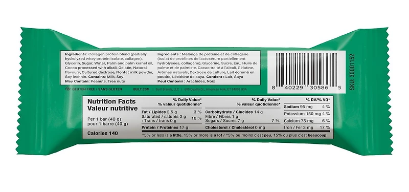 Built Puff Chips de Menthe 40g Barre