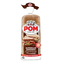 POM® Superclub Sandwich 100% Whole Grain Wheat Sliced Bread, 675 g