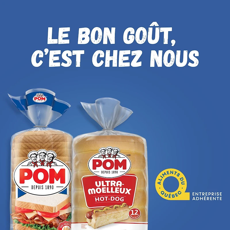 POM® Superclub Sandwich 100% Whole Grain Wheat Sliced Bread, 675 g