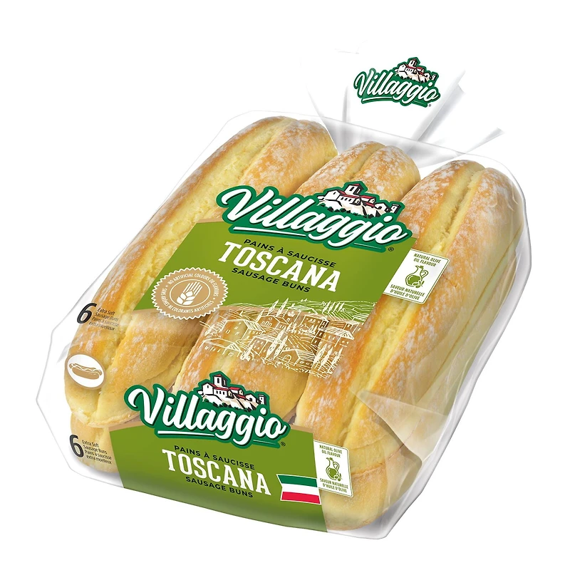 Villaggio® Toscana Extra Soft Sausage Buns, Pack of 6
