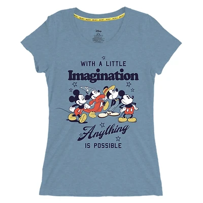 Disney Mickey 90th Anniversary Ladies Short Sleeve Soft Touch Tee - Possible Magic