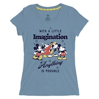 Disney Mickey 90th Anniversary Ladies Short Sleeve Soft Touch Tee - Possible Magic