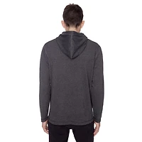 Tee-shirt Capuchon manches longues Dark Black pour hommes