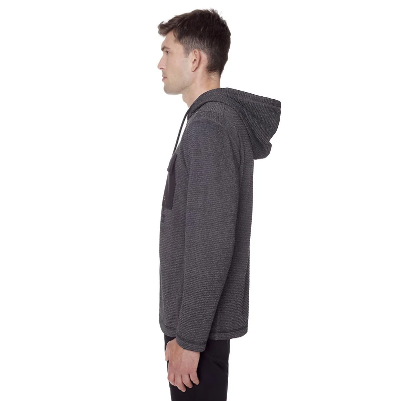 Tee-shirt Capuchon manches longues Dark Black pour hommes
